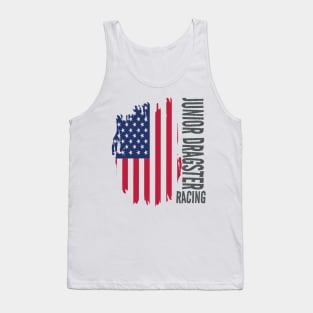 Junior Dragster Racing American Flag USA Tank Top